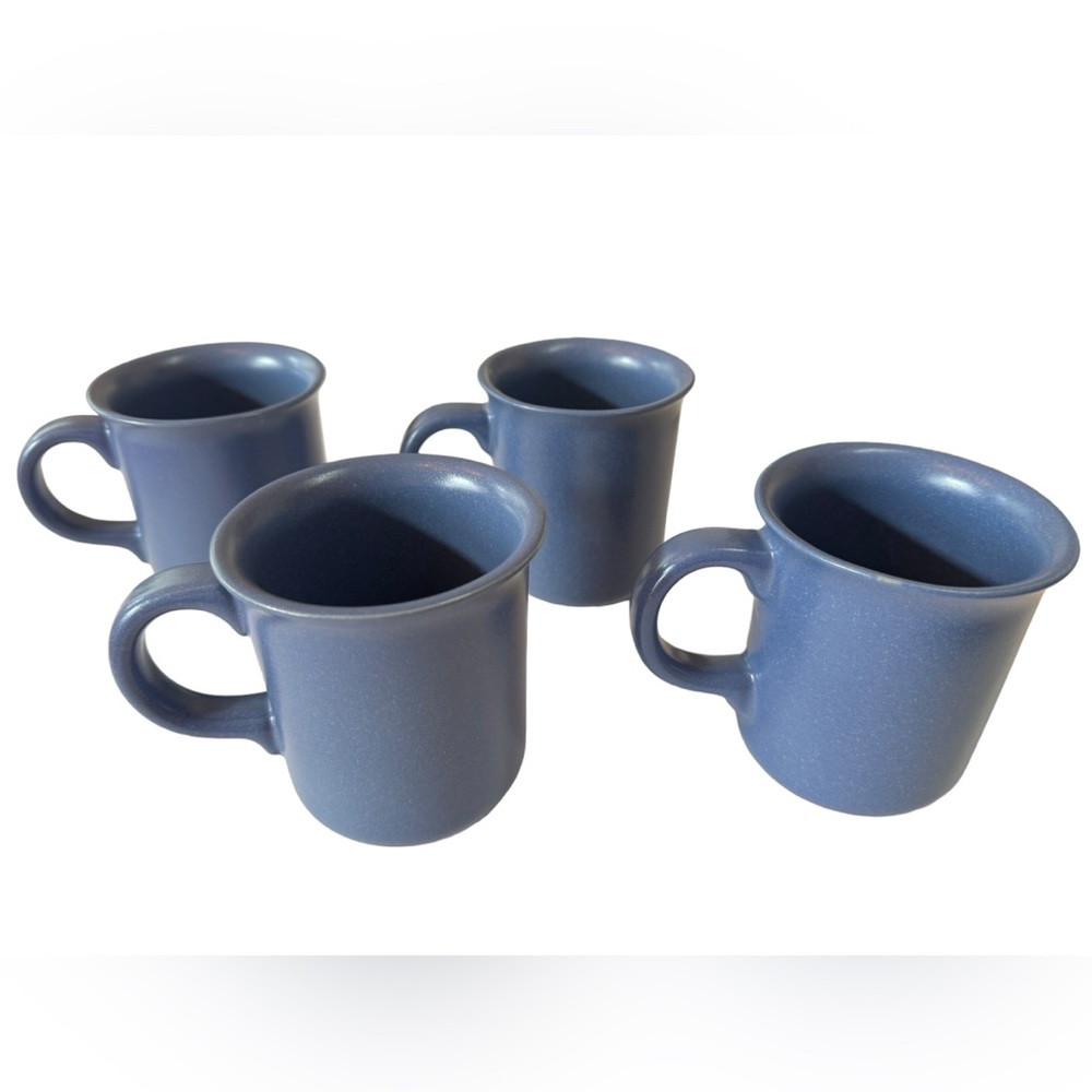 Dansk Blue Coffee/Tea Mugs, Made in Portugal, Set of 4 Mugs, High-Quality, EUC